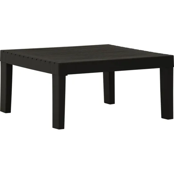 Grt loungebord i plastik til haven 65x65x33 cm