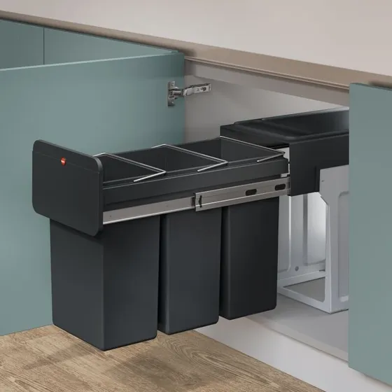 Hailo Triple affaldssystem indbygning 3x10 L (Ecoline)