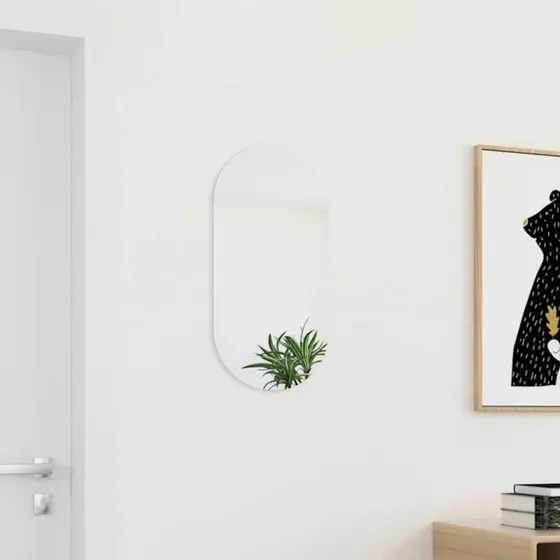 Vægspejl 60x30 cm – rammeløst glas