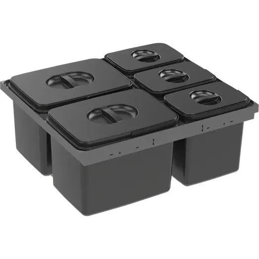 Intra Juvel Jazz 60/5 affaldssystem, 39 L, grå