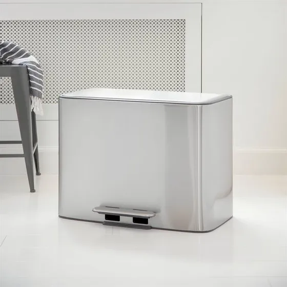 Steel Function affaldsspand 3x12 L – sort, soft-close pedal