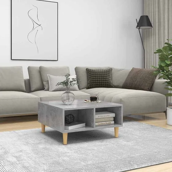 Sofabord 60x60x30 cm - Betongrå, konstrueret træ