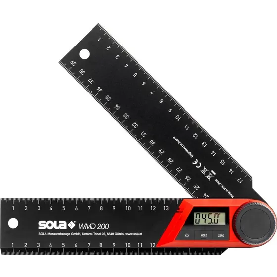 Sola WMD 200 Digital vinkelmåler, 200 mm