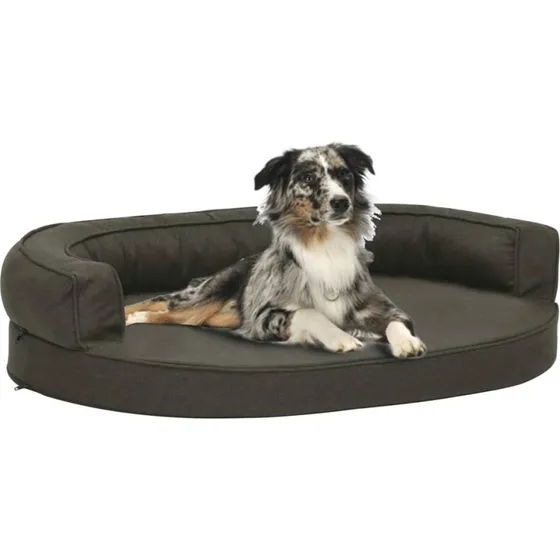 Ergonomisk hundeseng 75x53 cm hr-look mrkegr