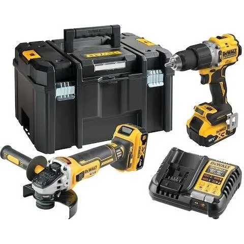 DEWALT DCK2026P2T-QW 18V XR DCD805 + DCG405 værktøjssæt