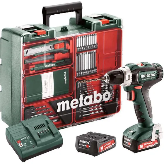 Metabo PowerMaxx BS 12 Set 12V akku-bore-/skruemaskine