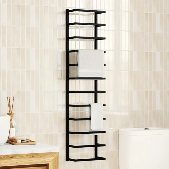 Hndkldeholder i sort stl 24x12x96 cm