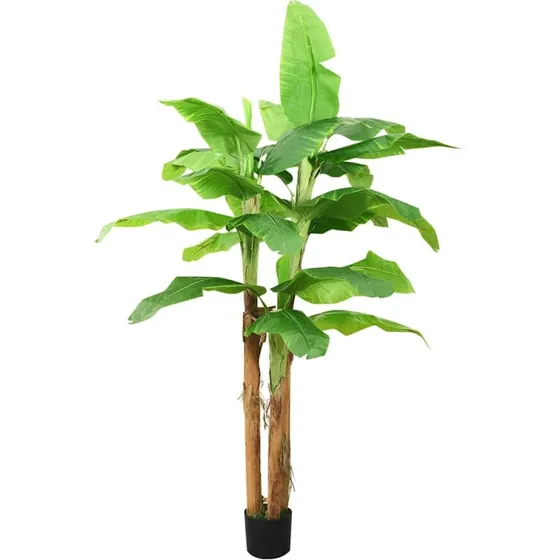 Kunstig bananpalme 300 cm med potte – realistisk grøn