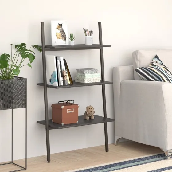 Stigereol 3 hylder 64x34x116 cm – sort stål