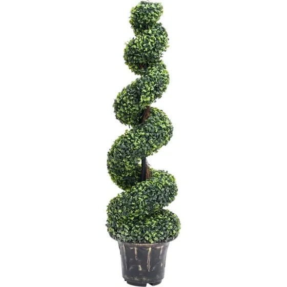 Kunstig buksbom spiral 117 cm i krukke