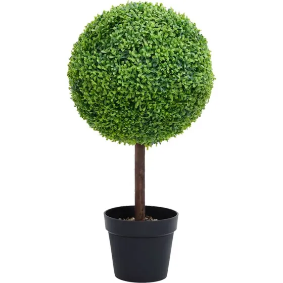 Kunstig buksbom kugle 71 cm med krukke
