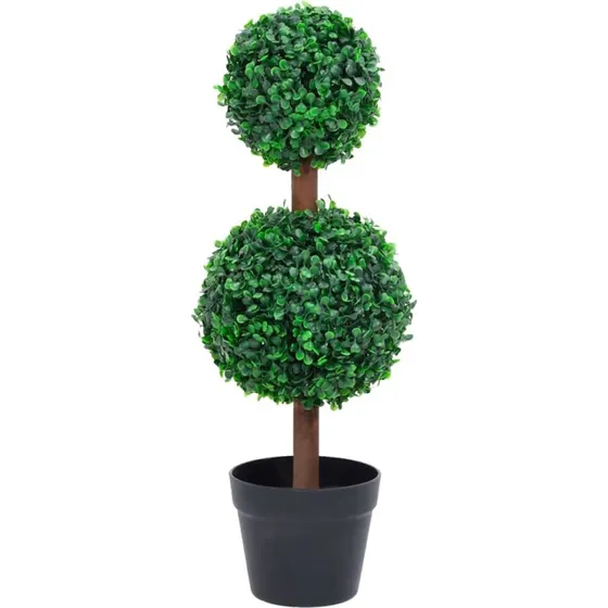 Kunstig buksbom kugle 60 cm med krukke