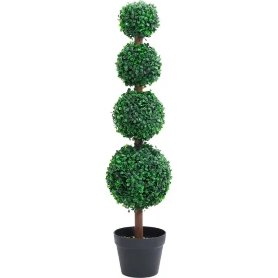 Kunstig buksbom i krukke 90 cm - kugleformet