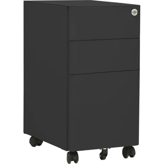 Mobilt arkivskab 30x45x59 cm stl - antracit