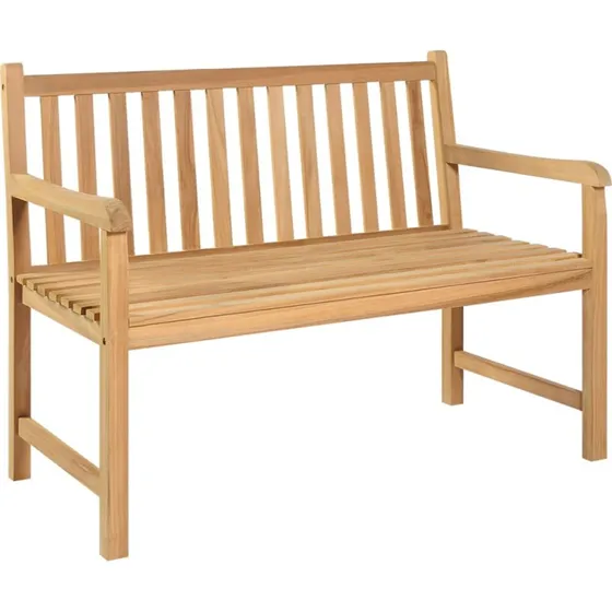 Havebænk i massivt teaktræ 114 cm