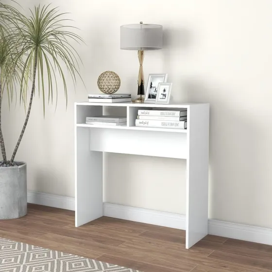 Konsolbord 78x30x80 cm - Hvidt konstrueret træ