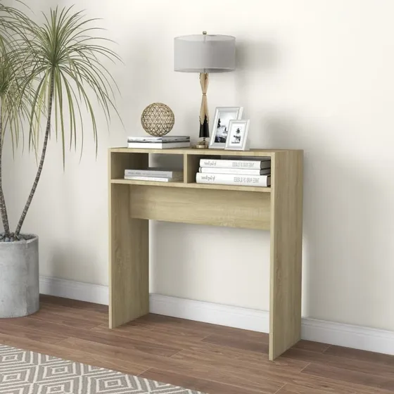 Konsolbord Sonoma-eg 78x30x80 cm – konstrueret træ