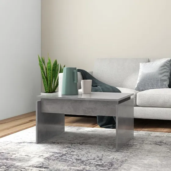 Sofabord 68x50x38 cm i konstrueret træ – betongrå