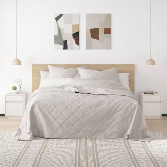 Sengebord i massivt fyrretræ 40×31×50 cm – hvid
