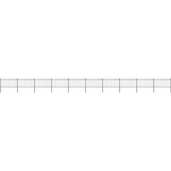 Havehegn i stl med spydtop 1781,5x100 cm (sort)
