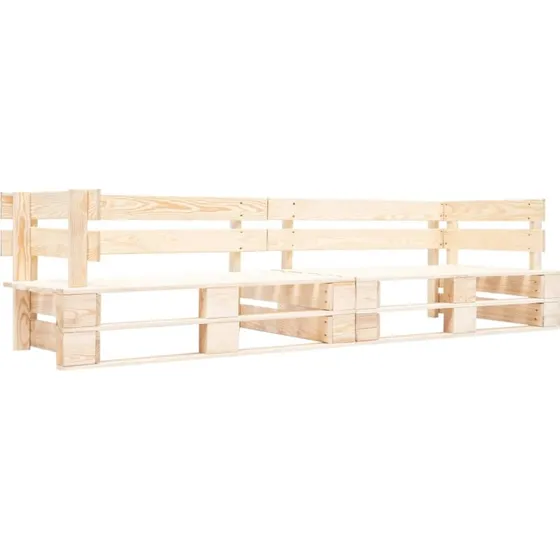 Pallesofa 2-personers i imprægneret fyrretræ - natur