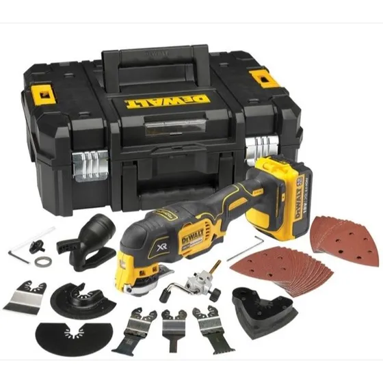 DeWalt DCS356P2 18V Multicutter kit 35 dele + 2x5.0Ah & lader