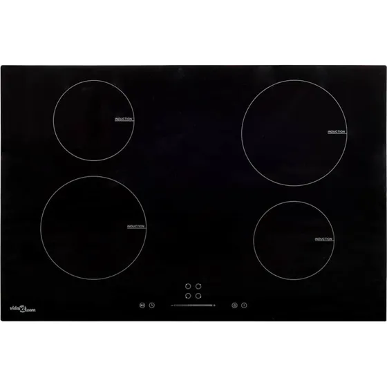 Induktionskogeplade 4 zoner Touch 7000 W, 77 cm glas