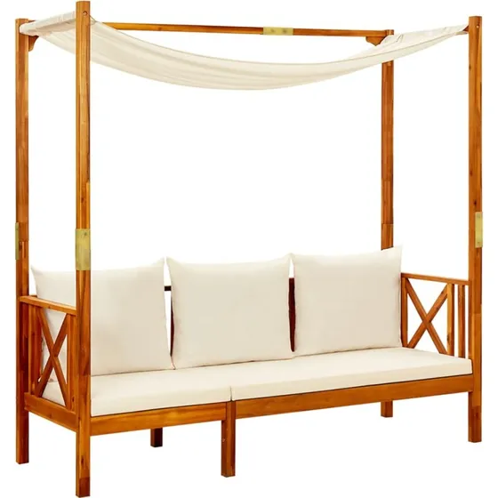 Havebænk med baldakin i massivt akacietræ