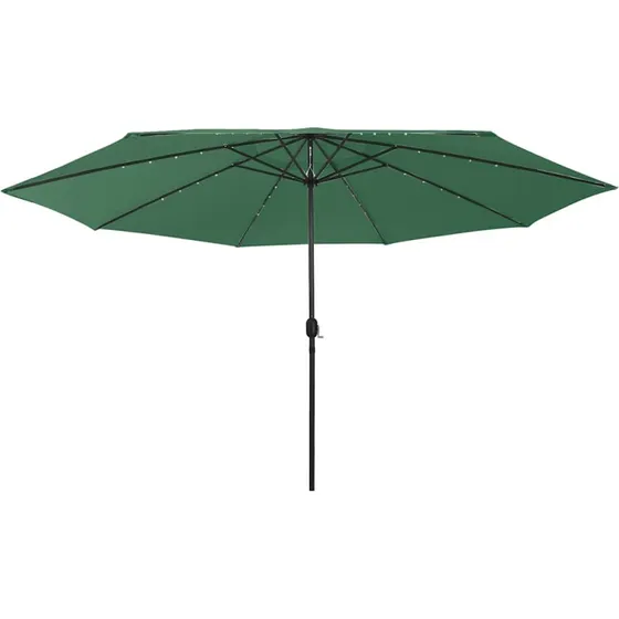 Haveparasol 400 cm med 32 LED - Grøn