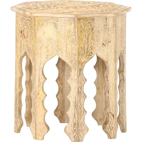 Sidebord i massivt mangotræ Ø48 cm