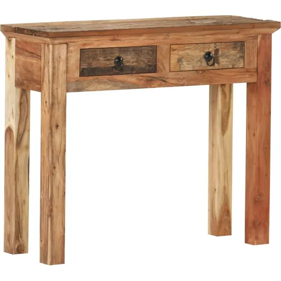 Konsolbord 90,5x30x75 cm i massivt akacietr og genbrugstr