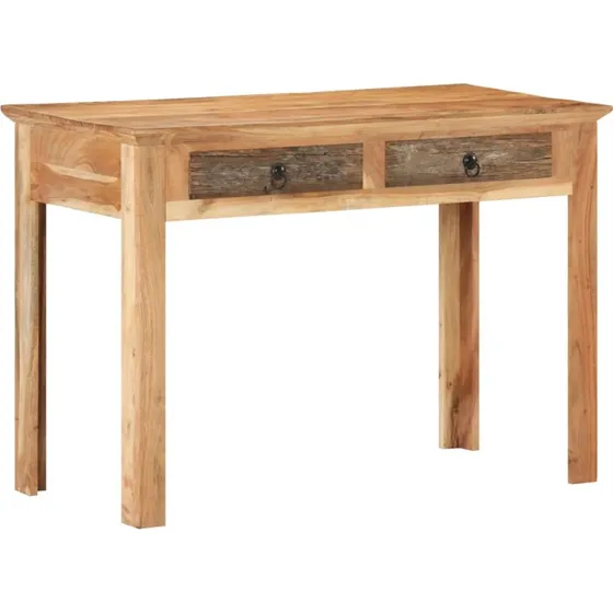 Skrivebord i massivt genbrugstræ 110x50x75 cm