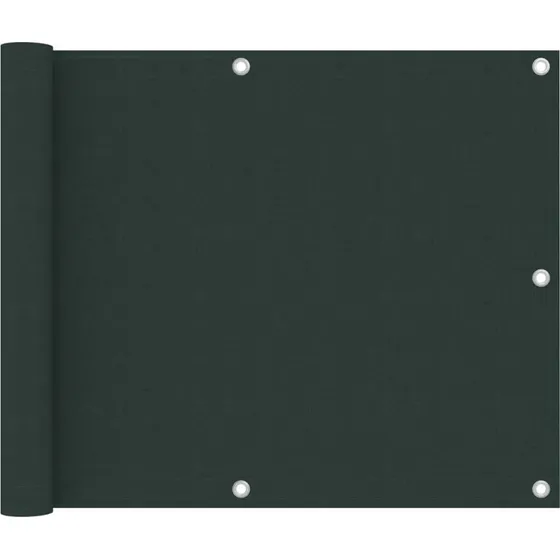 Altanafskærmning 75x500 cm i mørkegrønt PU-oxford