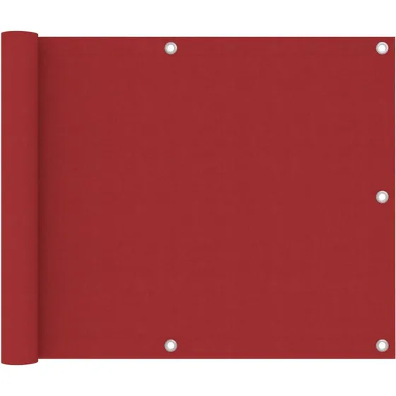 Altanafskærmning 75x600 cm i PU-belagt oxford – Rød