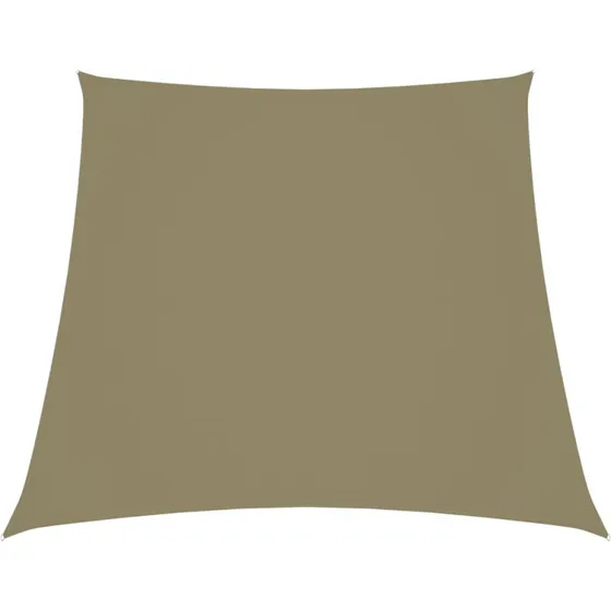 Solsejl trapez 2,4 x 3 m i beige - PU-belagt oxford