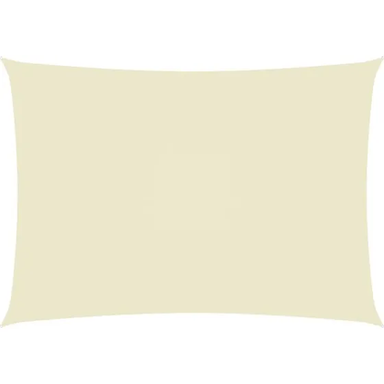 Solsejl 3,5x5 m rektangulrt creme  PU-belagt oxford