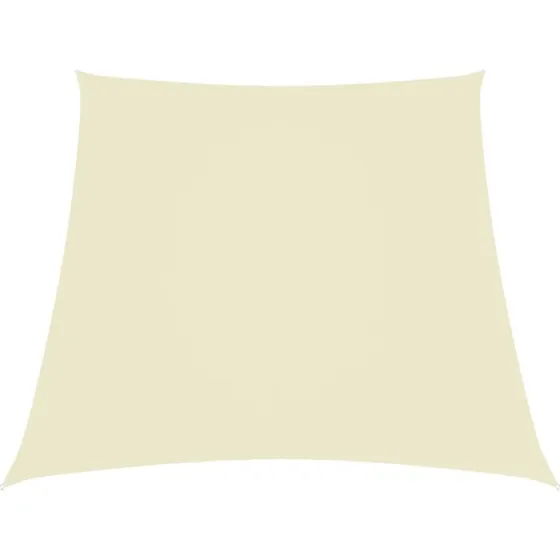 Solsejl trapez 2/4×3 m i PU-belagt oxfordstof, creme