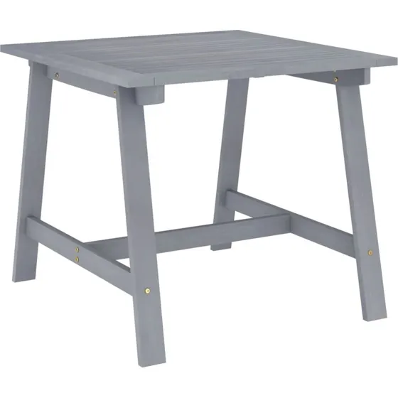 Havebord i massivt akacietræ 88x88x74 cm – gråvasket