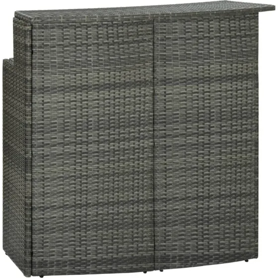 Barbord til haven 120x55x110 cm i gr polyrattan