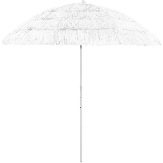 Hawaii strandparasol 240 cm - hvid, UV-beskyttende