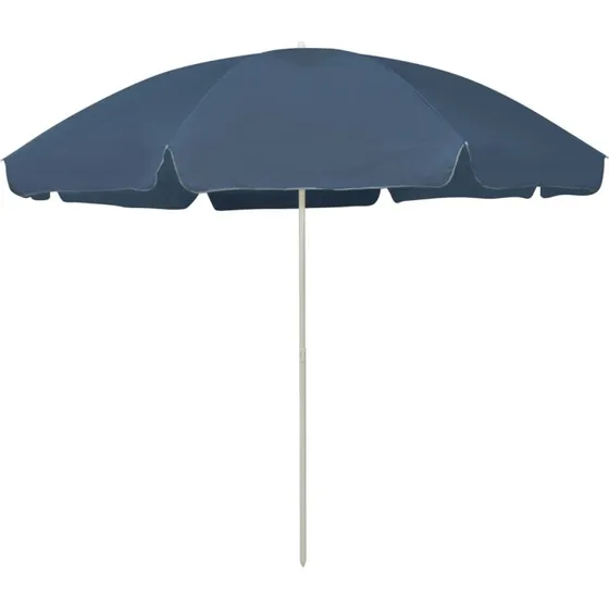 Strandparasol 300 cm blå – UV-beskyttelse