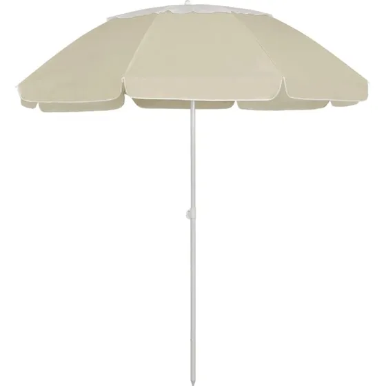Strandparasol 300 cm sandgul – UV-beskyttet & vipbar