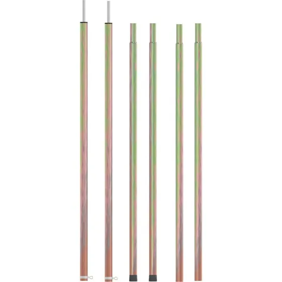 Teleskopstænger til telt 2 stk. 170–255 cm galvaniseret