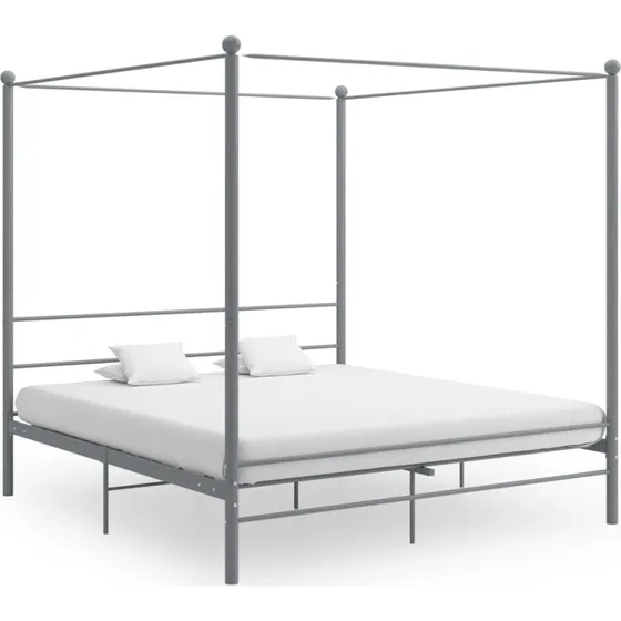 Himmelseng stel 180x200 cm – gråt pulverlakeret metal