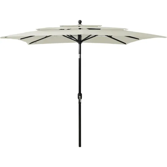Parasol 2,5x2,5 m 3-niveau sand - aluminium