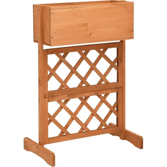 Plantekasse med espalier i fyrretræ 45×30×74 cm (orange)