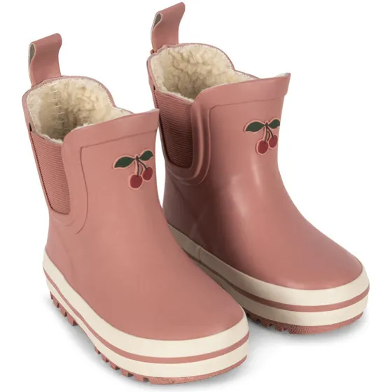 rai Gummistøvler Cameo Brown med fleecefor