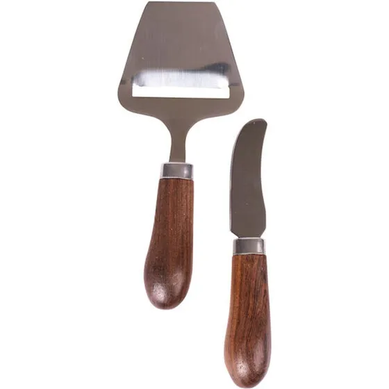 Sagaform Astrid osteskærer & smørkniv 2-pak – wenge/satinstål