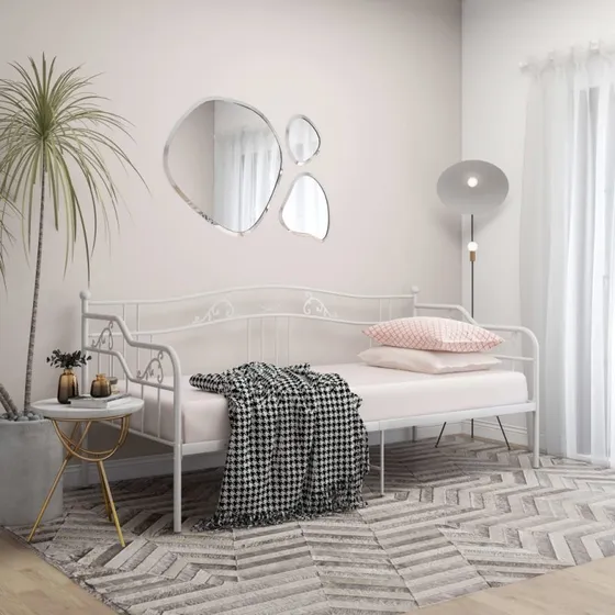Sengestel til sovesofa 90x200 cm - metal hvid