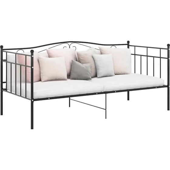 Sengestel til sovesofa 90x200 cm, sort metal